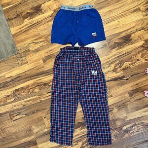 Reebok NY Giants Boxers Sleep Shorts and Pants Size S
